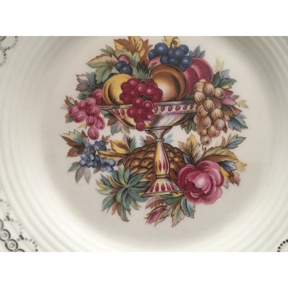 Vintage FARBERWARE Wrought Aluminum Triumph Limoges floral urn 16" SERVING TRAY